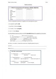 English Worksheet: COMPARATIVES AND SUPERLATIVES PRACICE