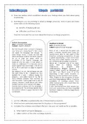 English Worksheet: youth and languages