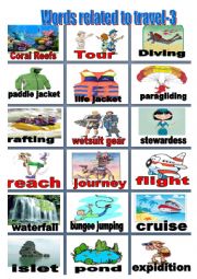 English Worksheet: words related to travel - 3