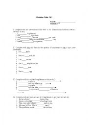 English Worksheet: revision 