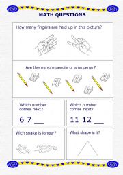 Math questions (2 pages)