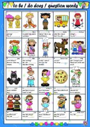 English Worksheet: questions mixed: to be, do does, question words, tags