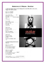English Worksheet: Revolver by Madonna & Lil Wayne
