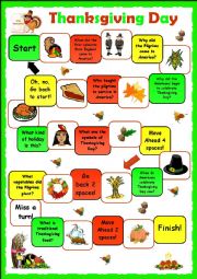 English Worksheet: Thanksgiving Day