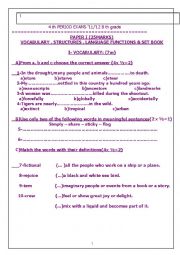 English Worksheet: exam reading and writing 