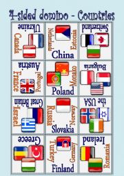 4-sided domino - Countries