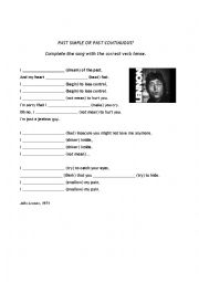 English Worksheet: Past Simple/ Past Continuous