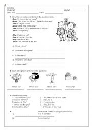 English Worksheet: REVIEW