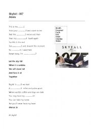 English Worksheet: Song Skyfall by Adele