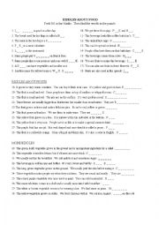 English Worksheet: Food riddles with hidden words