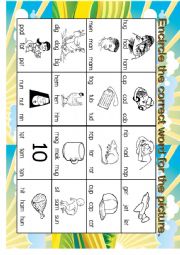 English Worksheet: CVC Words