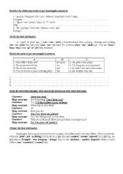 English Worksheet: 9th Form worksheet  24