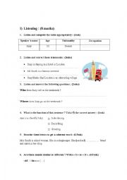 English Worksheet: Mid _Term Test n 1 for 8th form pupils 