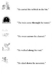 English Worksheet: preposition of movement - presentation