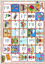 English Worksheet: Seasons boardgame