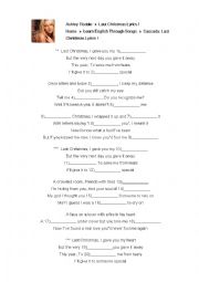 Last Christmas Song Worksheet 