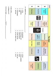 English Worksheet: Giving directions - in the Mall