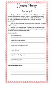 English Worksheet: Horror Story 