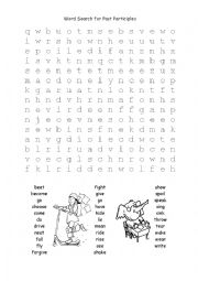 Word Search for Past Participles