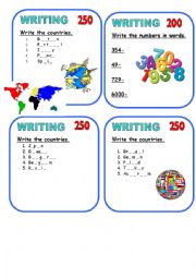 English Worksheet: GAME WITH A DICE 3