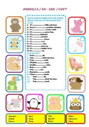 English Worksheet: Animals