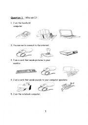 English Worksheet: Computer Worksheet 2