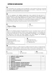 English Worksheet: Letter of application / Formal letter
