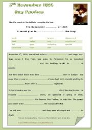 English Worksheet: GUY FAWKES