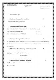 English Worksheet: 8th form test