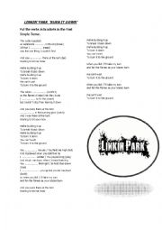 English Worksheet: Linkin Park Burn it down