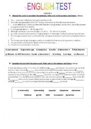 English Worksheet: Generation Gap - Test