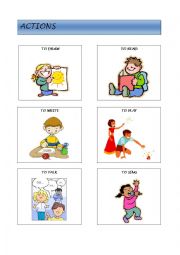 English Worksheet: Some actions