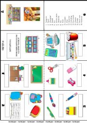 English Worksheet: My pictionary school mini book