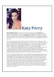 English Worksheet: Katy Perry