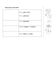 English Worksheet: clothes
