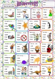 English Worksheet: Adjectives