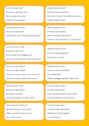 English Worksheet: esl game