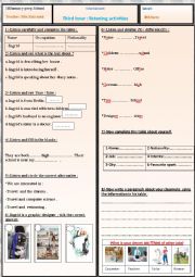 English Worksheet: listening activities