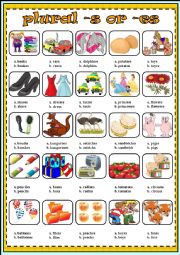 English Worksheet: plural -s or -es