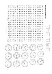 English Worksheet: TIME WORDSEARCH