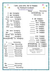 English Worksheet: PRONOUNS SONG