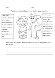 English Worksheet: Color Me