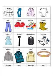 English Worksheet: Clothes