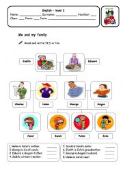 English Worksheet: family tree