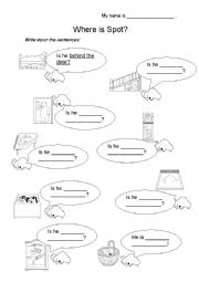 Where is Spot? (prepositions)