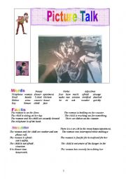 Writing. Describing a photo to write a story. This worksheet will help your students  speak and write