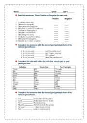 simple past - past participle form