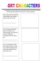 English Worksheet: ORT Characters