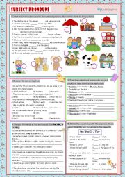 English Worksheet: Subject Pronouns