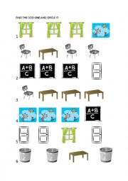 English Worksheet: CIRCLE THE ODD ONE